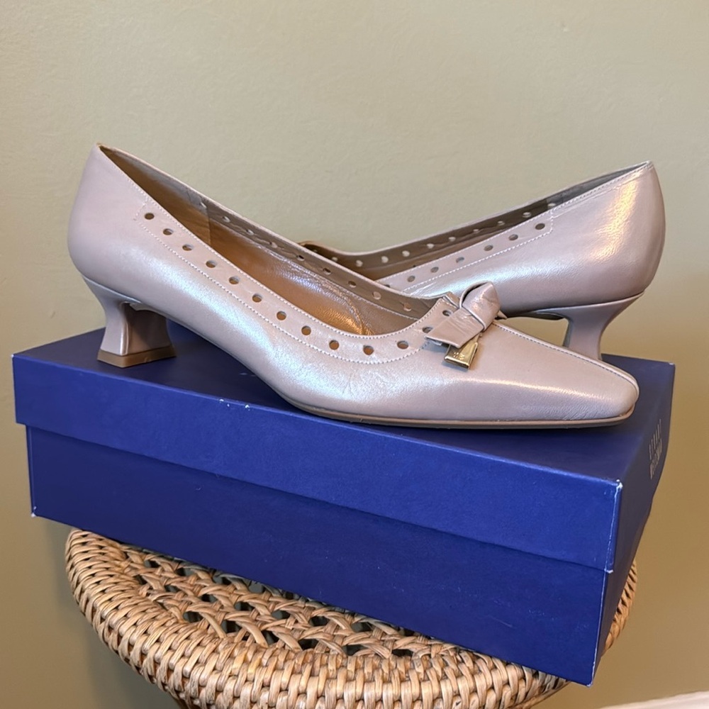 Perfecture Taupiary Goldwash Kid kitten heels